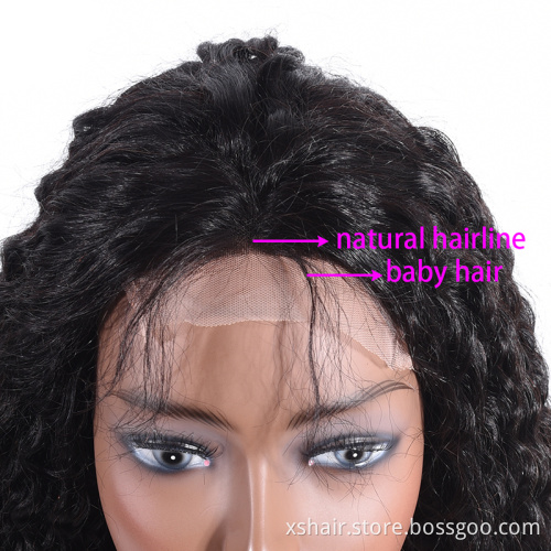 Straight Wave Pre-Plucked Human Hair Wig 13x4 Kinky Curly Lace Front Human Hair Wigs With Baby Hair